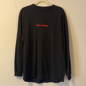 Pro-Woman Graphic Long Sleeve Tee